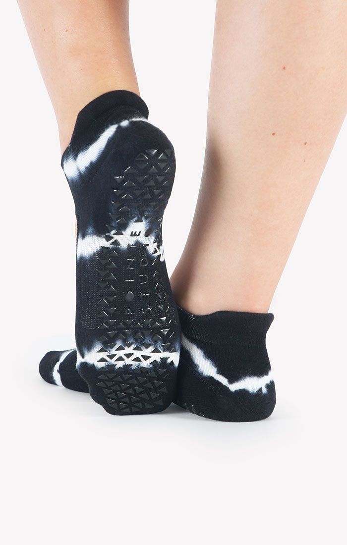 POINTE STUDIO SHIBORI STRAP SOCKS - Black and White