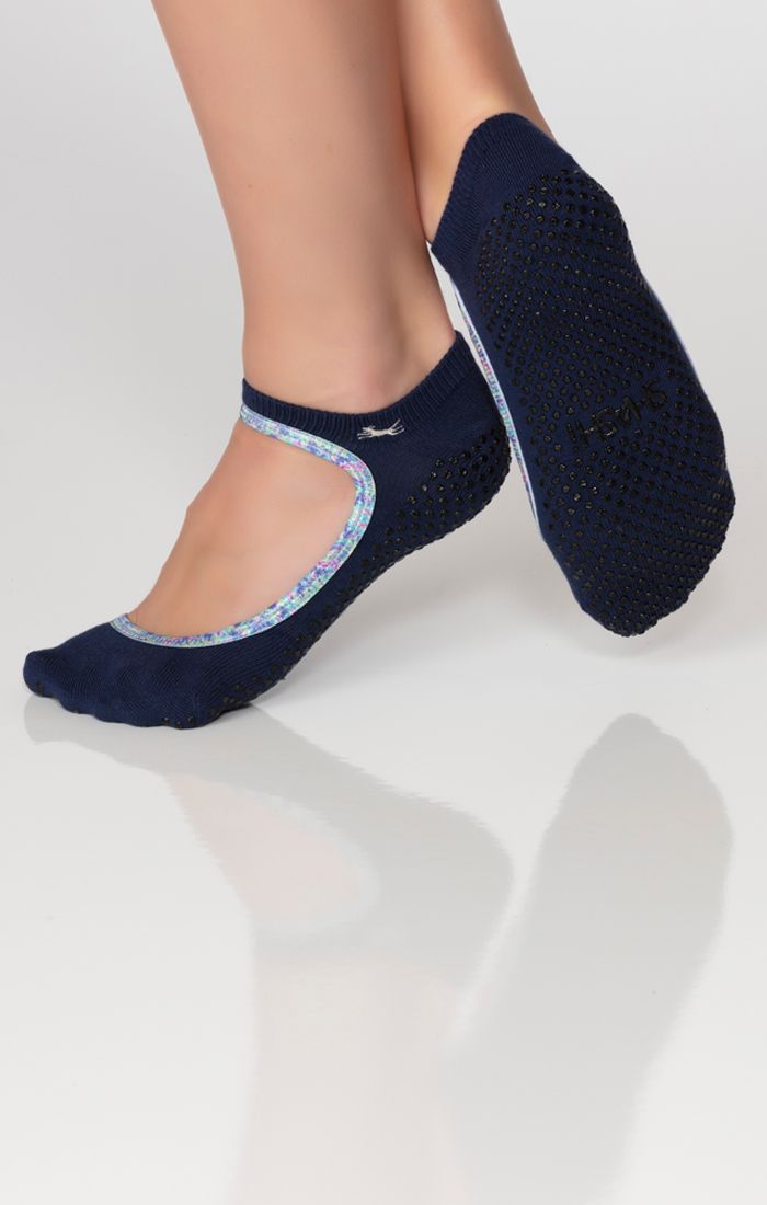 SHASHI SWEET METALLIC SOCKS - Navy