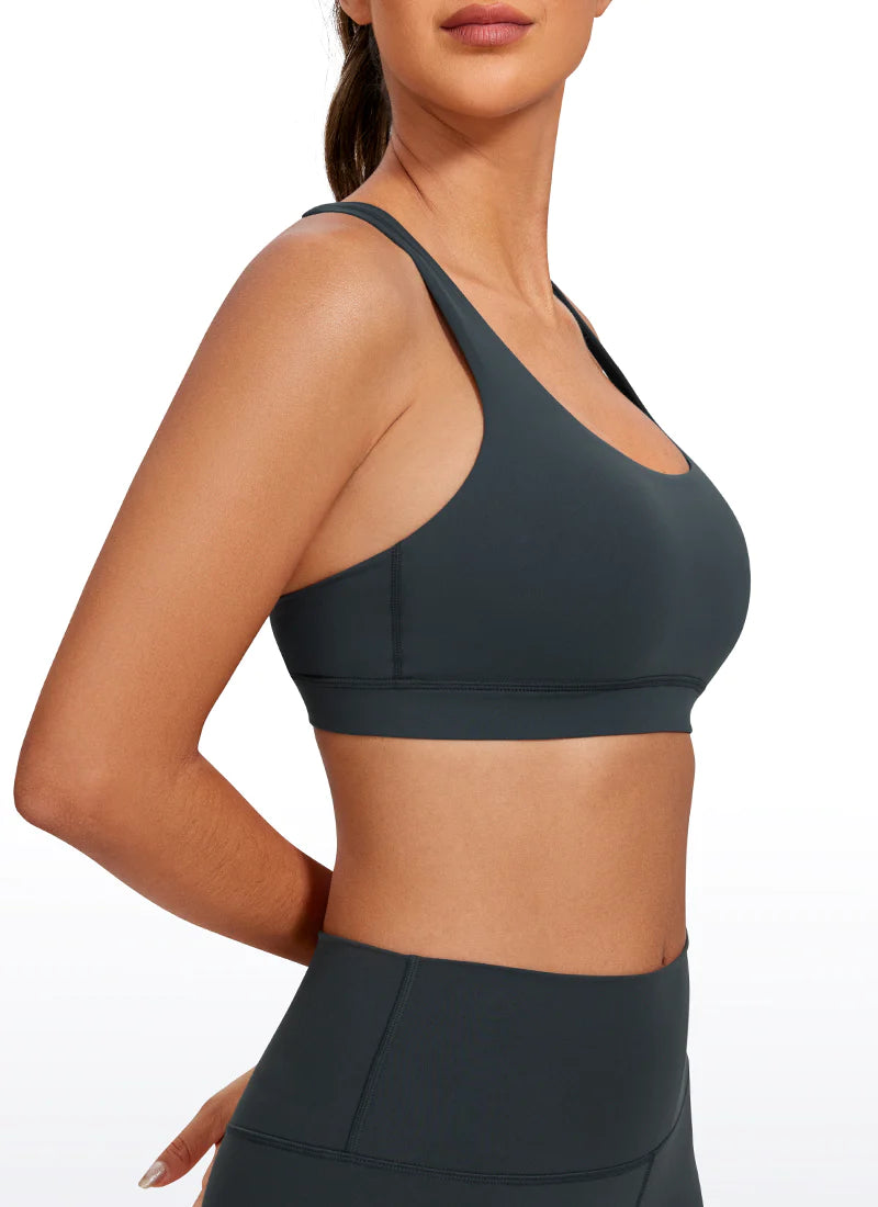 Nakedfeel Bra Cross Back - Dökkgrár - Frá Crz Yoga