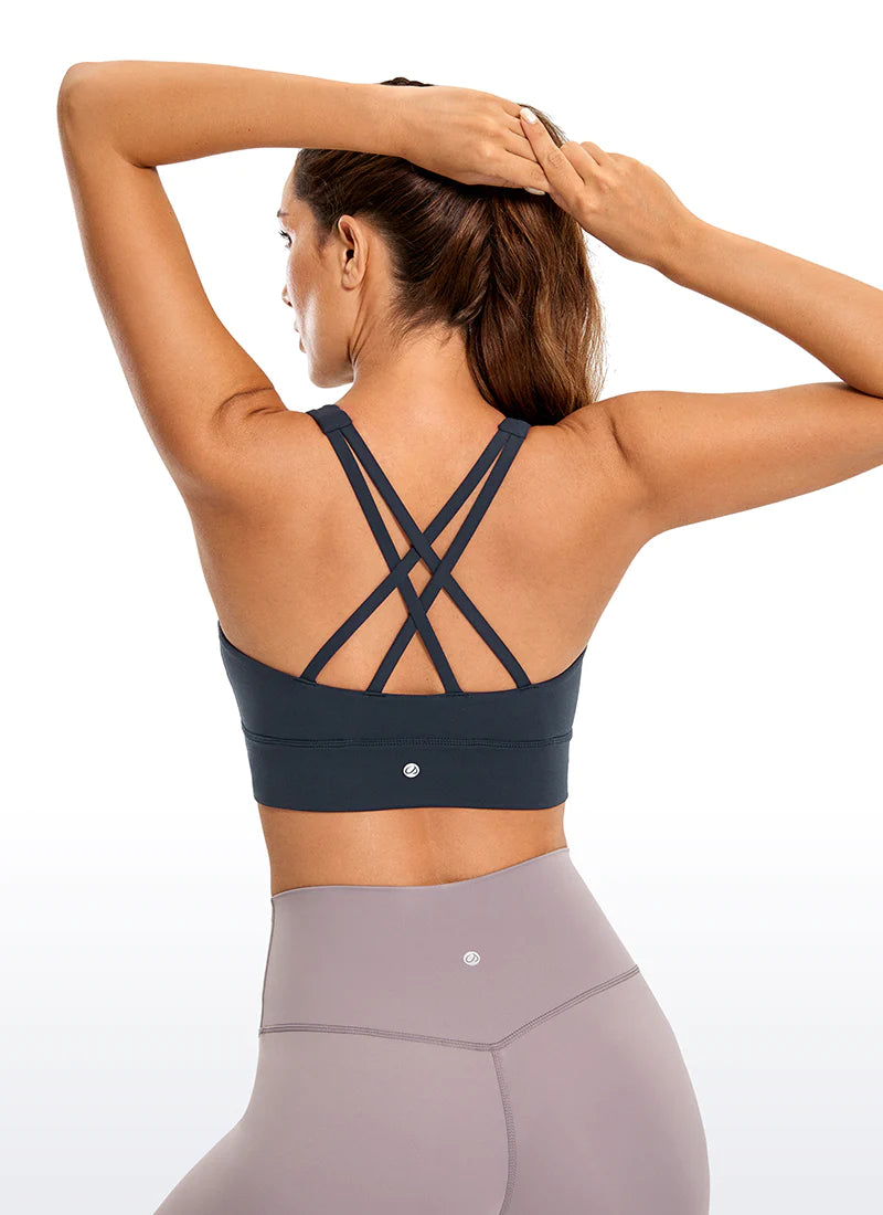 Butterluxe Bra Strappy back- Dökk Blár - Crz yoga