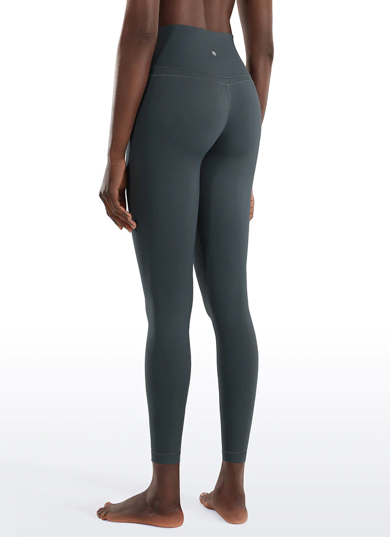 Nakedfeel Leggings 25" - Double Waistseam'' - Dökkgráar - Crz yoga