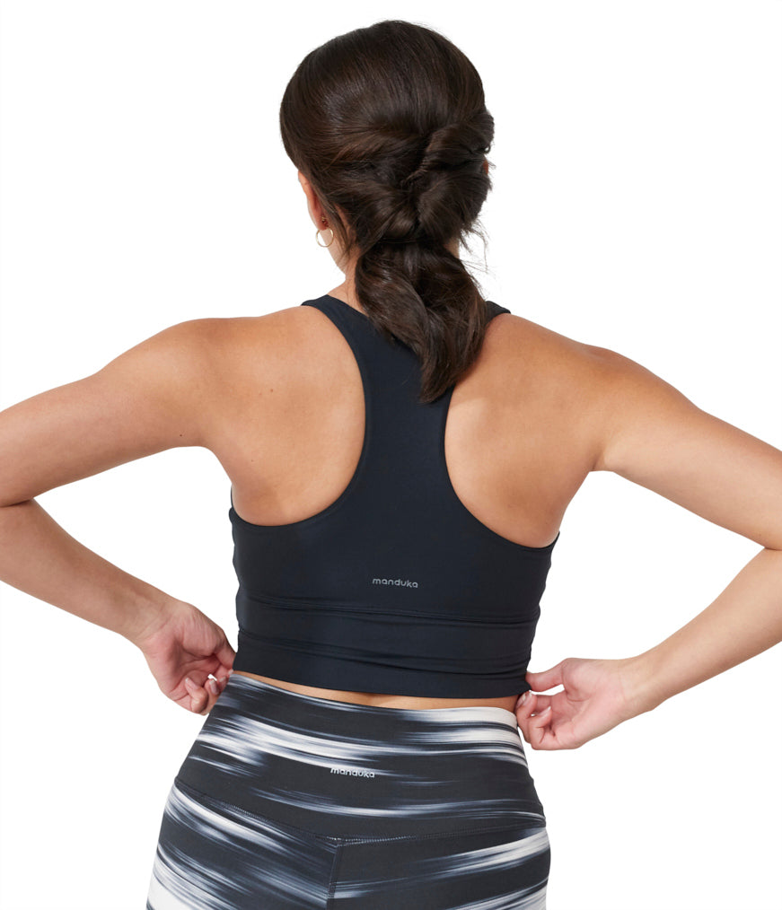 MANDUKA AURORA RACERBACK BRA - BLACK