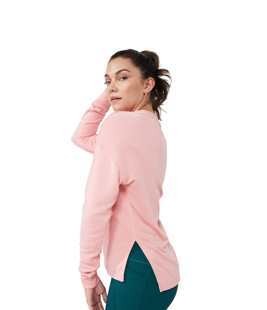 MANDUKA RISE AND SHINE SWEATSHIRT - CORAL