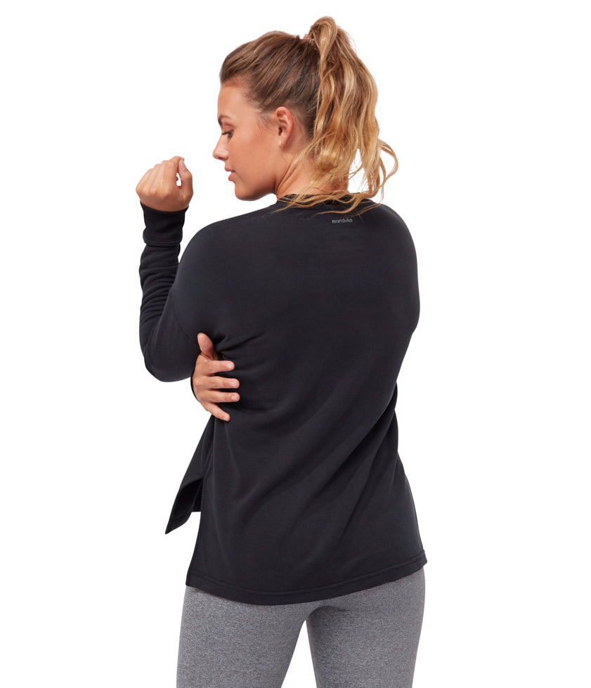 MANDUKA RISE AND SHINE SWEATSHIRT - BLACK