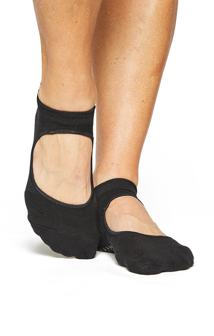 POINTE STUDIO JOSIE GRIP STRAP SOCKS - BLACK