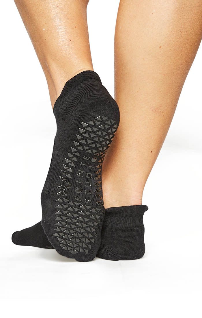 POINTE STUDIO JOSIE GRIP STRAP SOCKS - BLACK