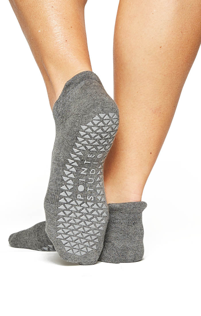 POINTE STUDIO JOSIE GRIP STRAP SOCKS - GREY