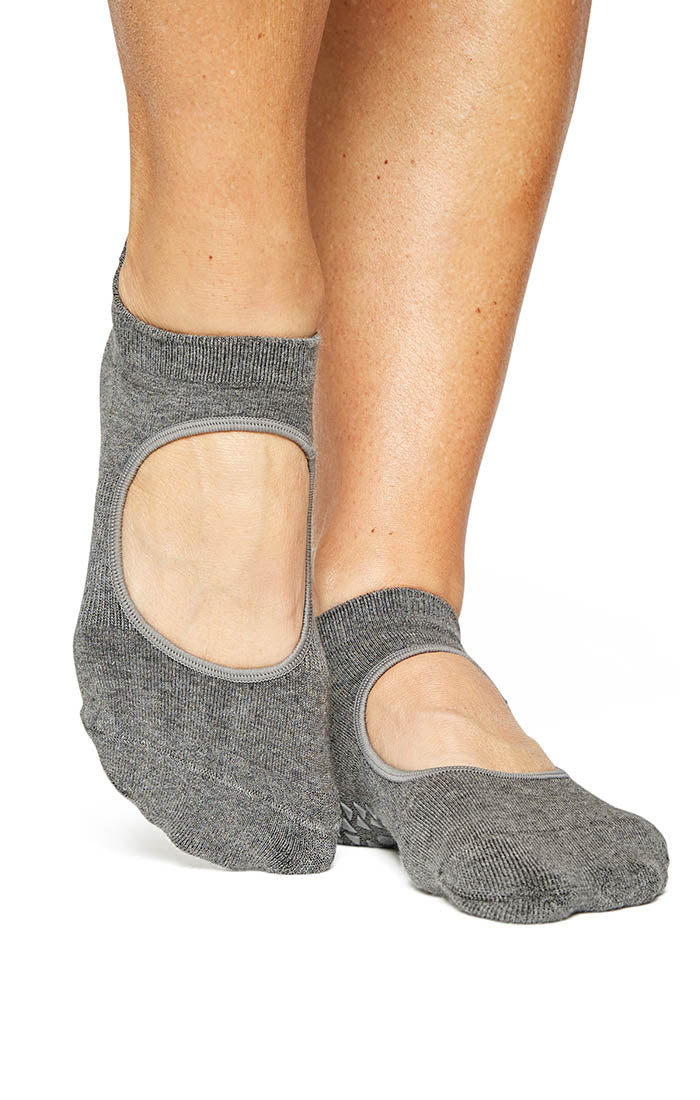 POINTE STUDIO JOSIE GRIP STRAP SOCKS - GREY