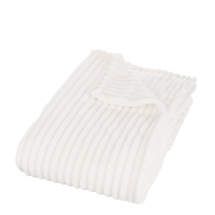IN THE MOOD LORENS FLEECE BLANKET - L180 X B130 CM - POLYESTER - OFF WHITE