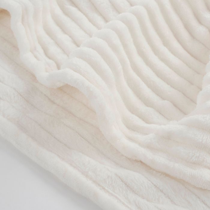 IN THE MOOD LORENS FLEECE BLANKET - L180 X B130 CM - POLYESTER - OFF WHITE