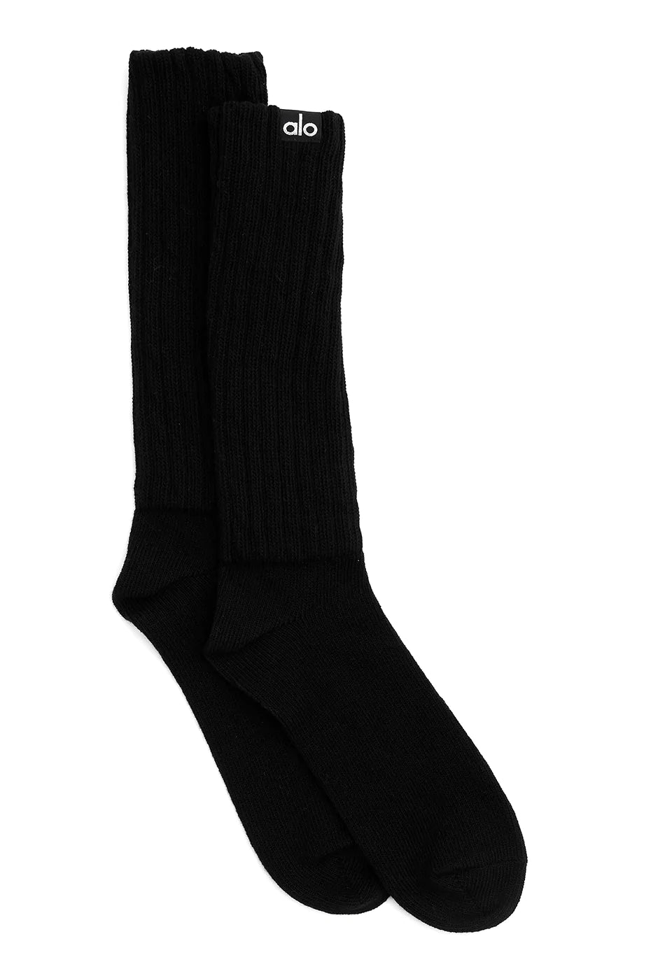 ALO WOMEN'S SCRUNCH SOCKS - BLACK