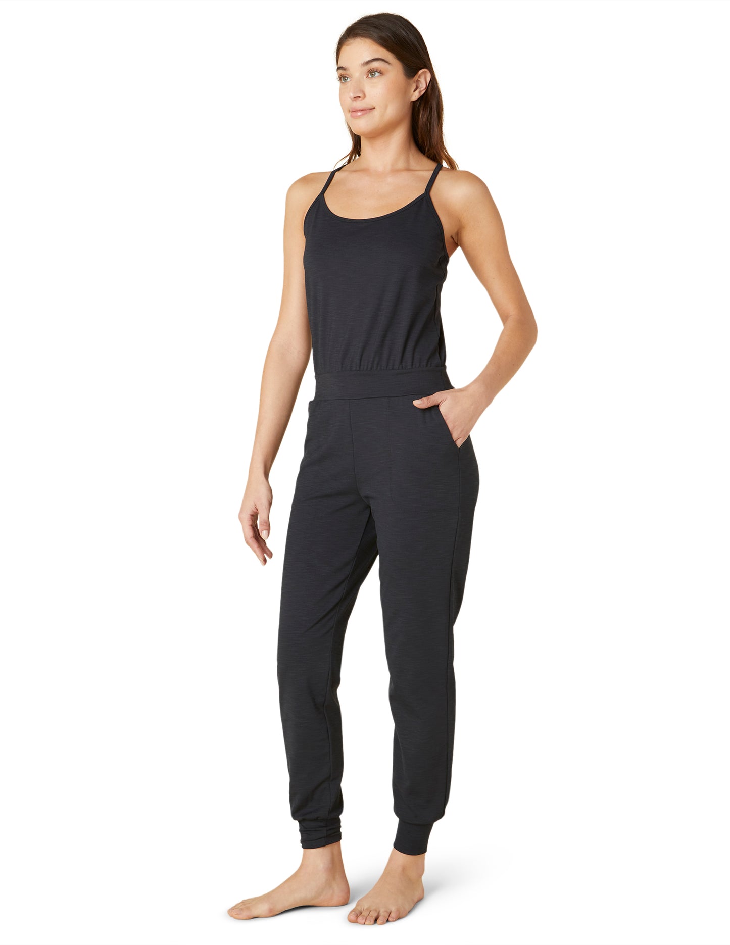 HEATHER RIB LOUNGE AROUND JUMPSUIT - Beyond Yoga