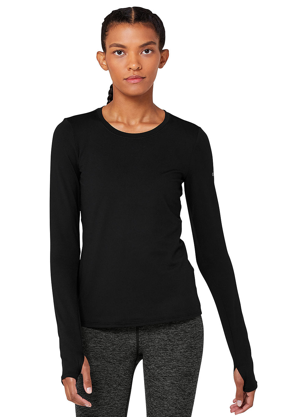 ALO ALOSOFT FINESSE LONG SLEEVE - BLACK