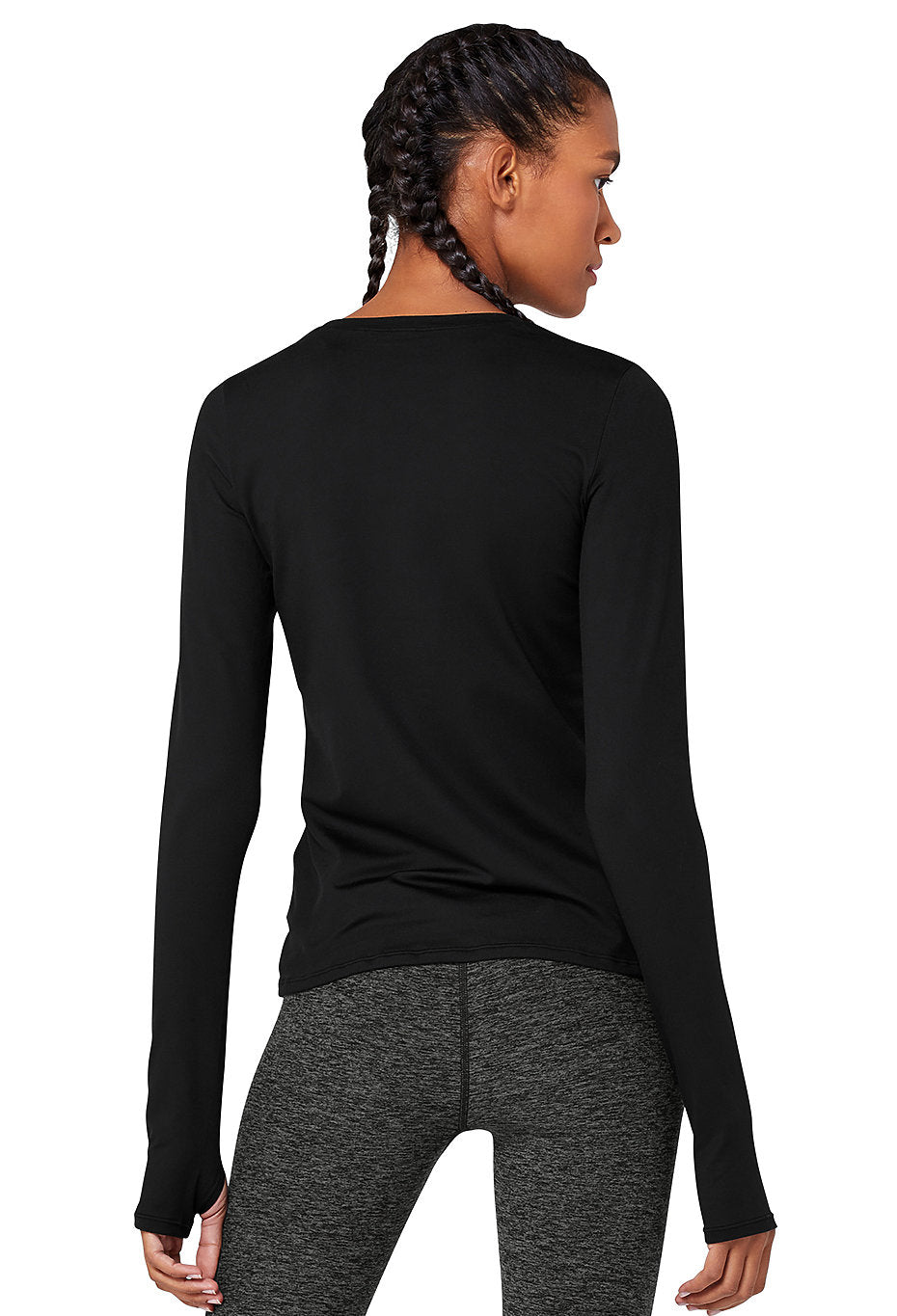 ALO ALOSOFT FINESSE LONG SLEEVE - BLACK