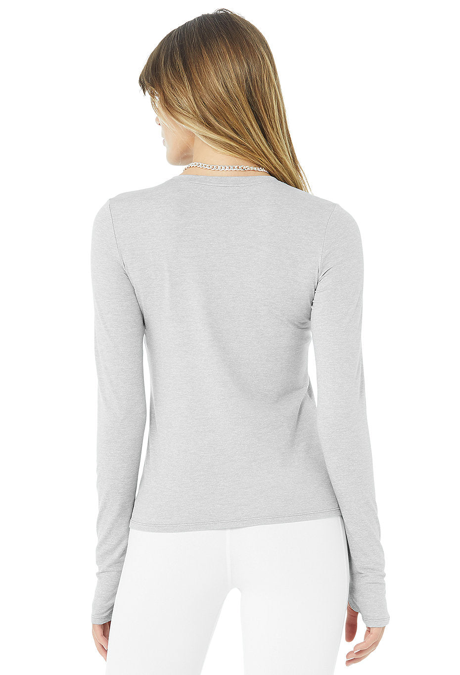 ALO ALOSOFT FINESSE LONG SLEEVE - ZINC