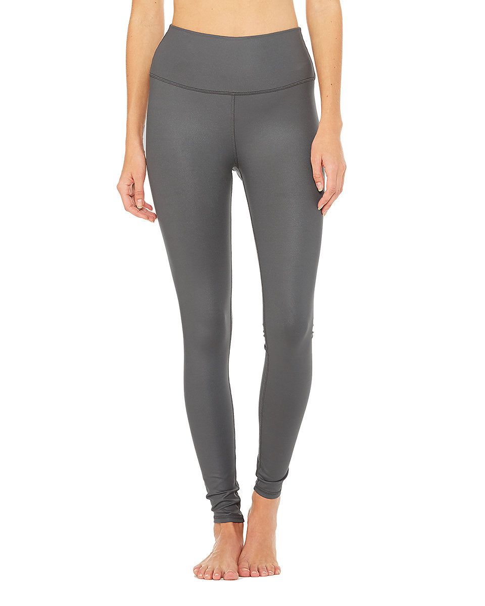 ALO HIGH-WAIST AIRBRUSH LEGGING (ANTHRACITE)