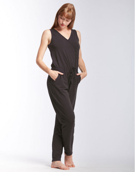 TEMPS DANSE ADAGE WRAP JUMPSUIT - CARBON