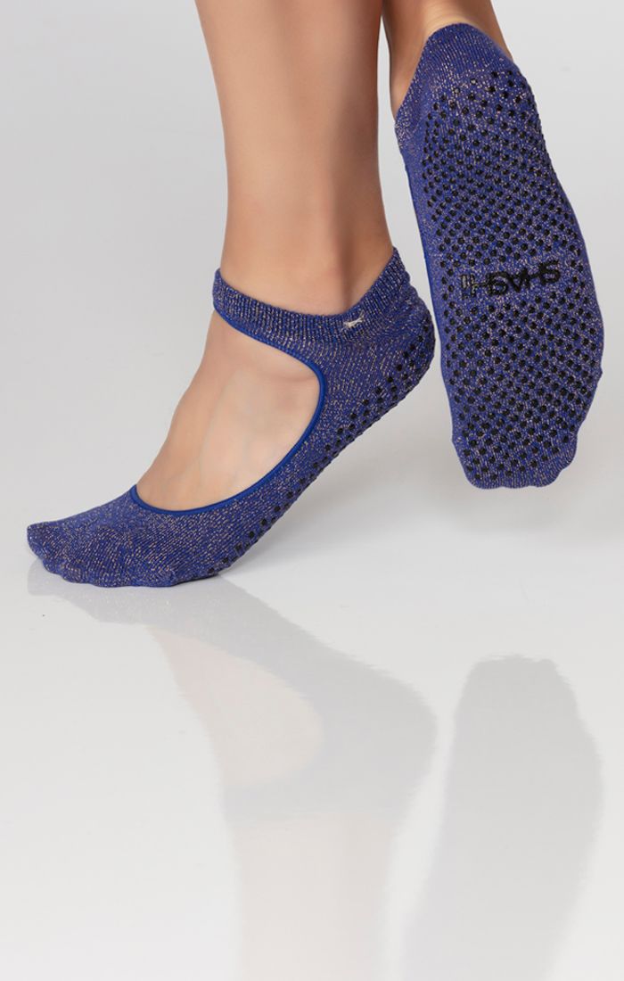 SHASHI SWEET METALLIC SOCKS - INDIGO GOLD