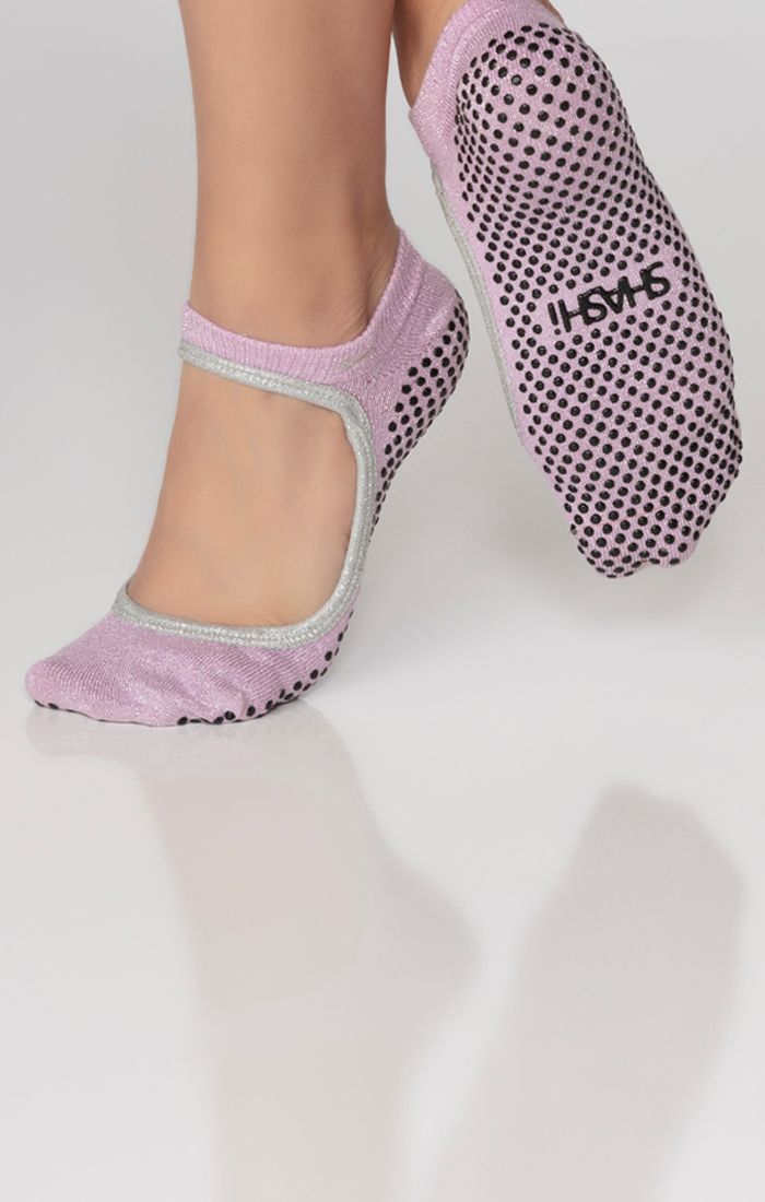 SHASHI SWEET METALLIC SOCKS - ROSE SILVER