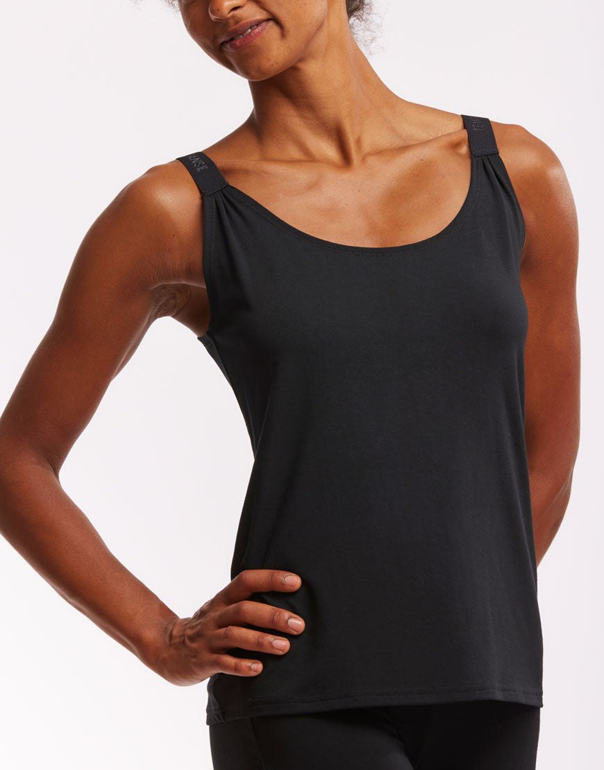 TEMPS DANSE GALANTE LOOSE TANK TOP - NOIR