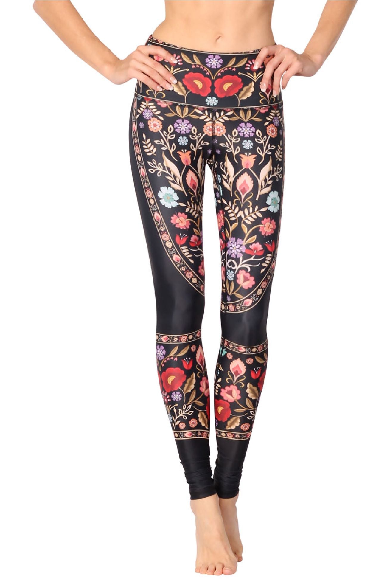 YOGA DEMOCRACY PRINTED LEGGINGS - RUSTICA