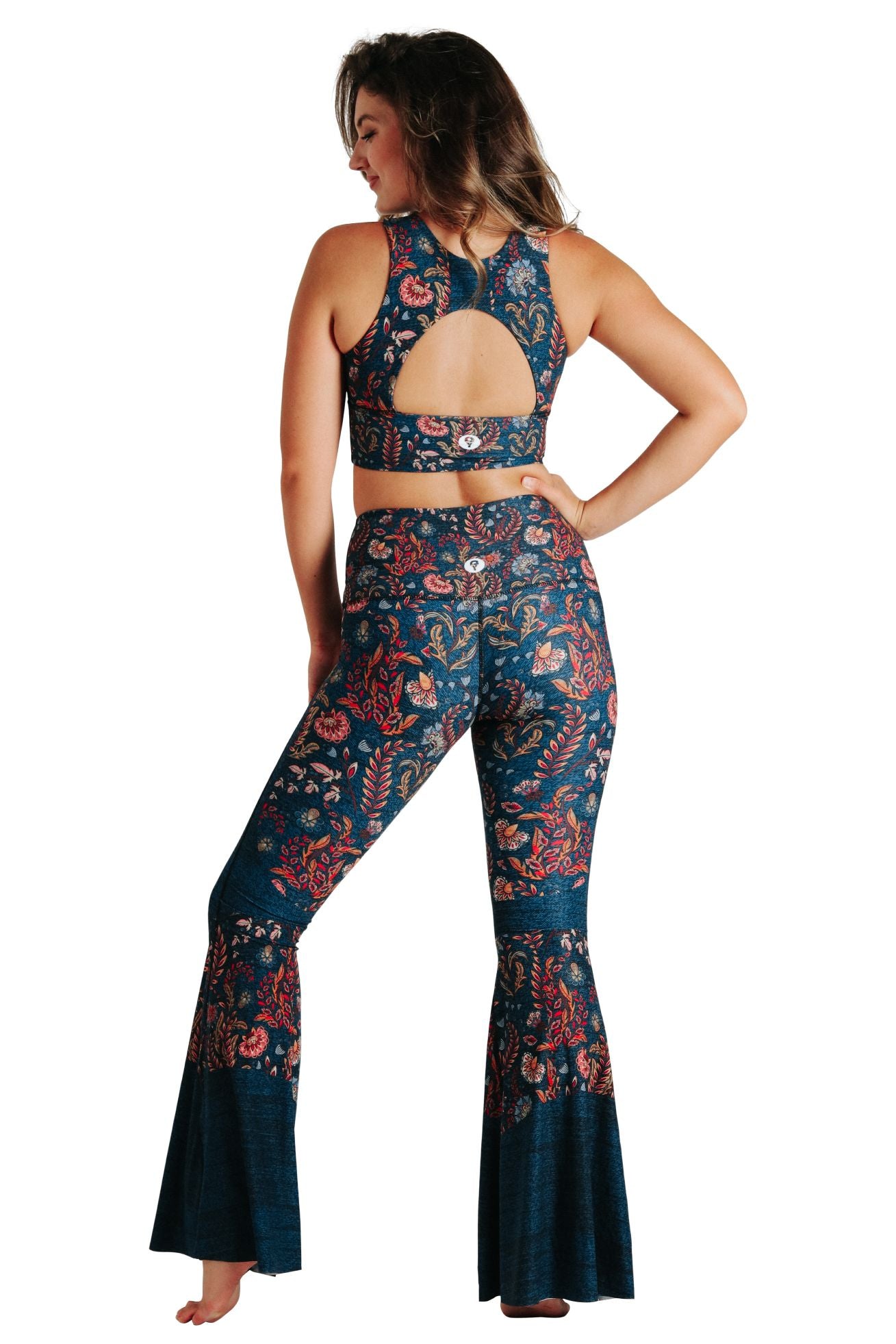 YOGA DEMOCRACY PRINTED BELL BOTTOMS - FESTIVAL DENIM