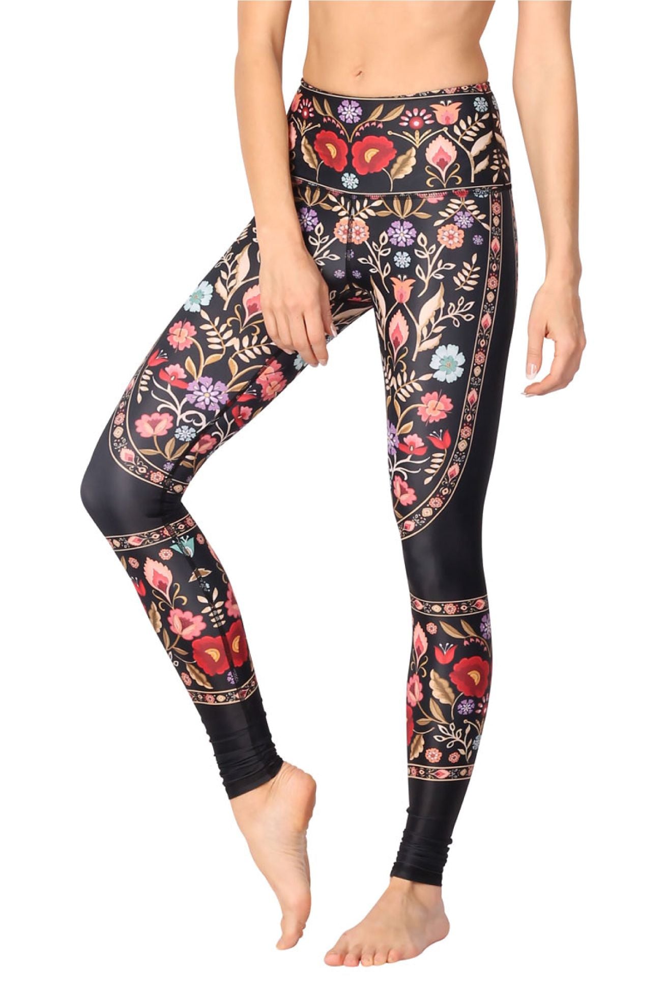 YOGA DEMOCRACY PRINTED LEGGINGS - RUSTICA