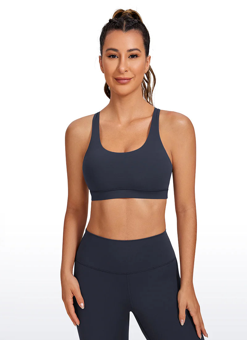 Nakedfeel Bra Cross Back - Dökkblár - Crz yoga