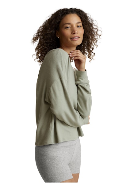 LET LOOSE PULLOVER - Grey sage  - Beyond Yoga