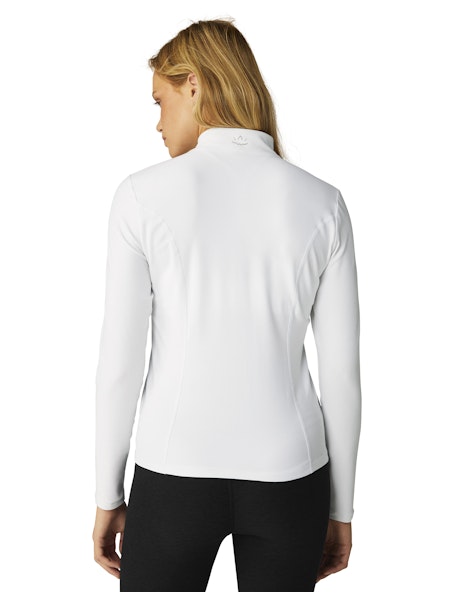 SPACEDYE ON THE GO MOCK NECK JACKET - Beyond Yoga (CLOUD WHITE)