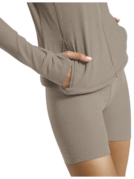 SPACEDYE HIGH ENEGRY HOODIE - Beyond Yoga (BIRCH HEATHER)