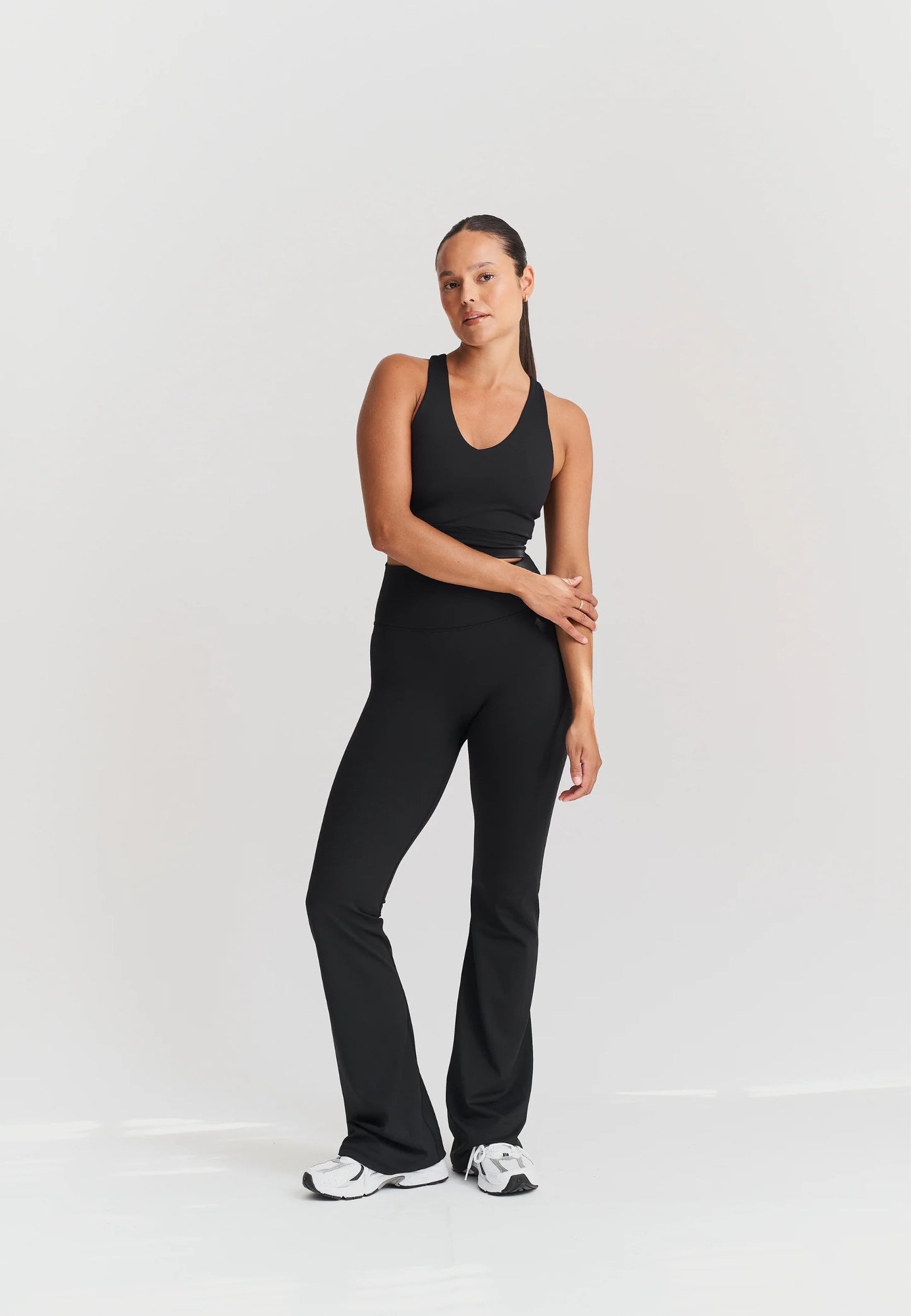 Softsculpt Flared Leggings - Black - Sisterly tribe