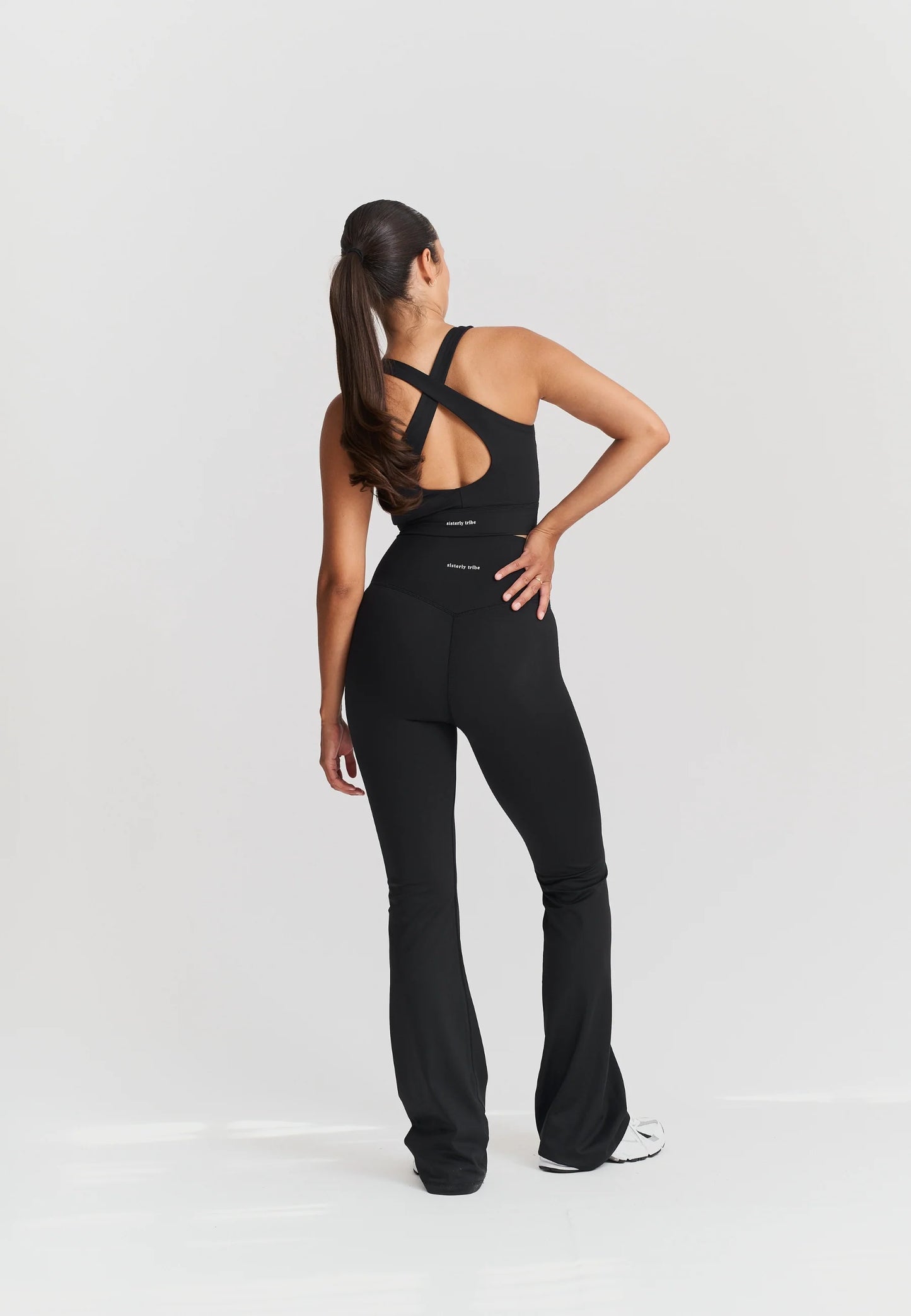 Softsculpt Flared Leggings - Black - Sisterly tribe