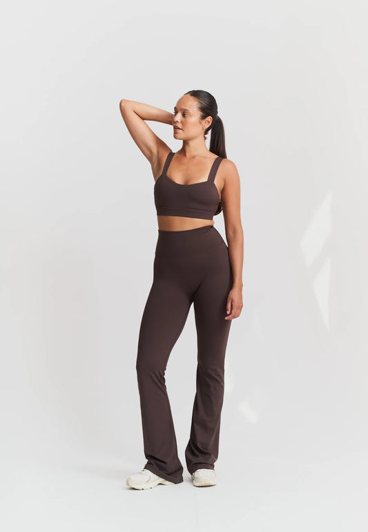 Softsculpt Flared Leggings - Espresso - Sisterly tribe