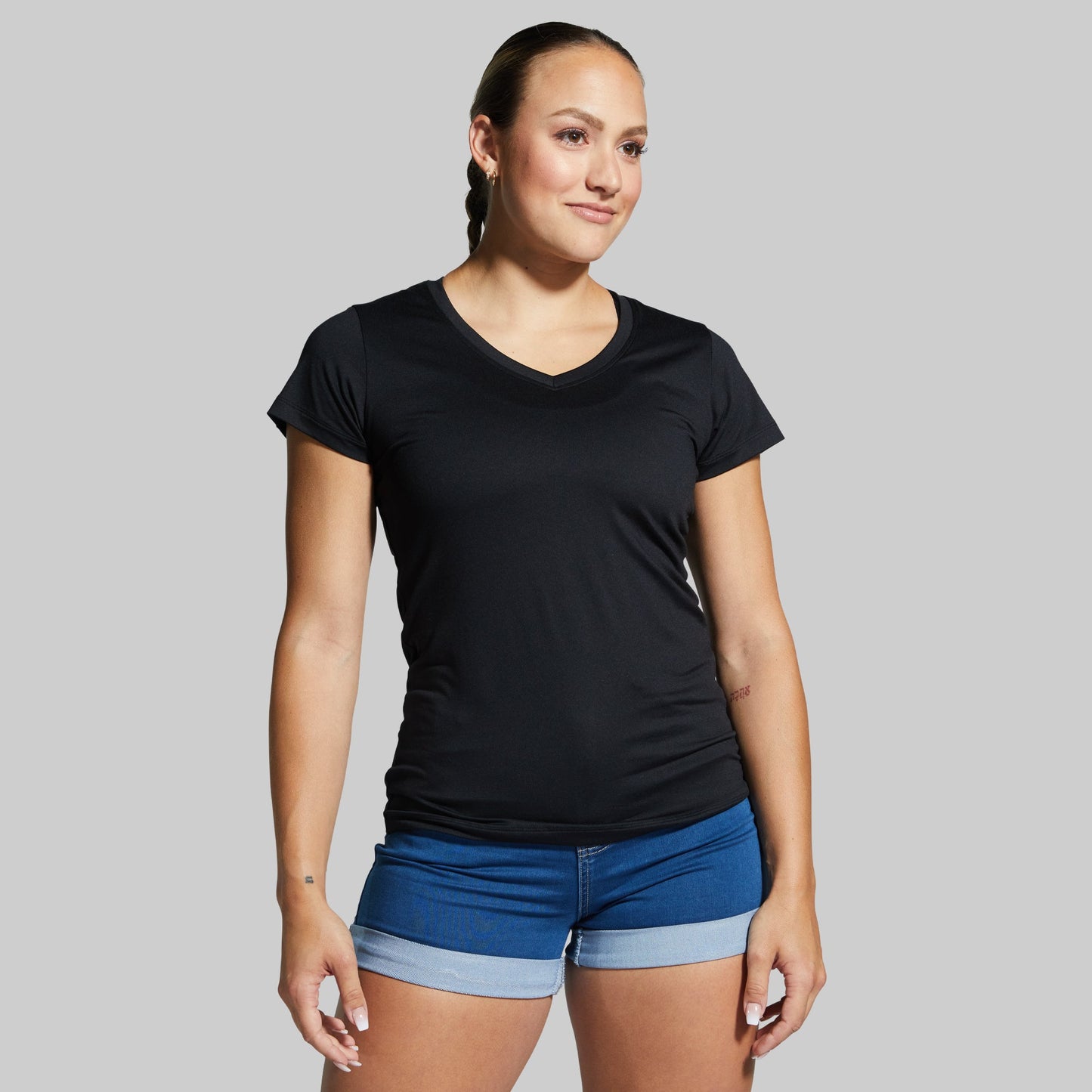 Athleisure Short Sleeve V-neck - Born Primitive (Black)