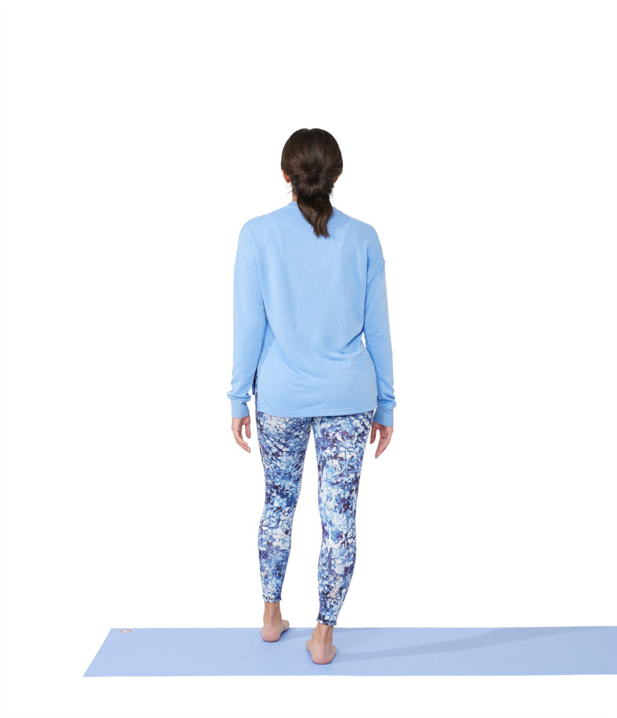 MANDUKA RISE AND SHINE SWEATSHIRT - CLEAR BLUE